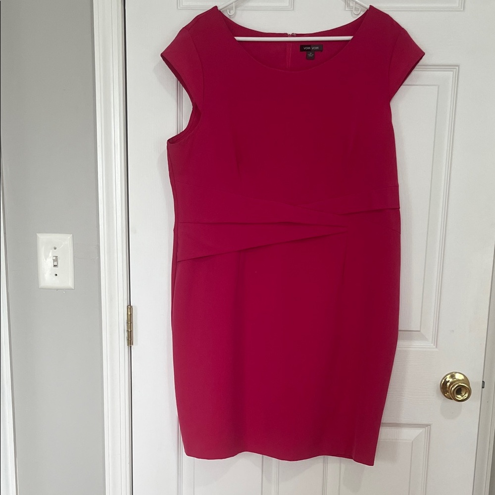 Fuchsia Cap Sleeve sheath  Dress